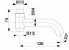 KFA MOZA ROSE GOLD wylot wannowy do kompletacji z deszczownią miedź szczotkowana 83567034